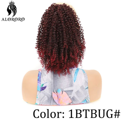 Queue de cheval bouffante afro bouclée synthétique à clip .