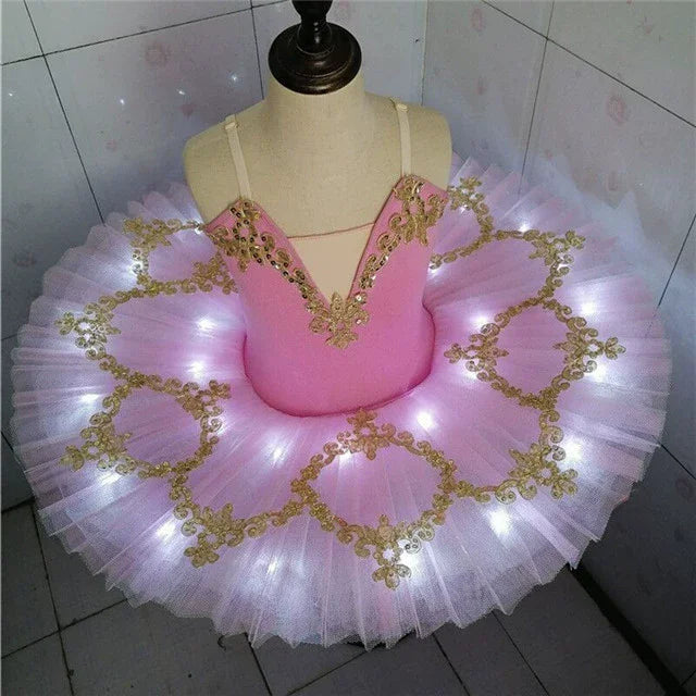 Robe ballerine enfant – Costume de danse classique, tutu, spectacle, entraînement