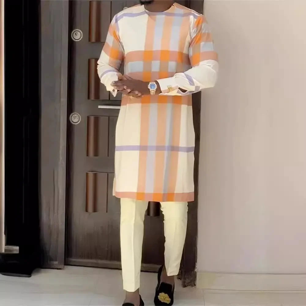 Ensemble Bazin Riche homme, tenue africaine 2 pièces, veste zip Dashiki et pantalon .