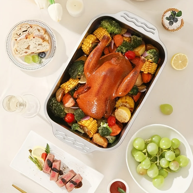 Lot de 3 moules à pâtisserie extra-larges en acier inoxydable robuste avec Couvercle – Antiadhésif et Épais .