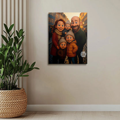 Tableau Photo en Dessin Animé – Art Mural Personnalisé, Idée Cadeau.