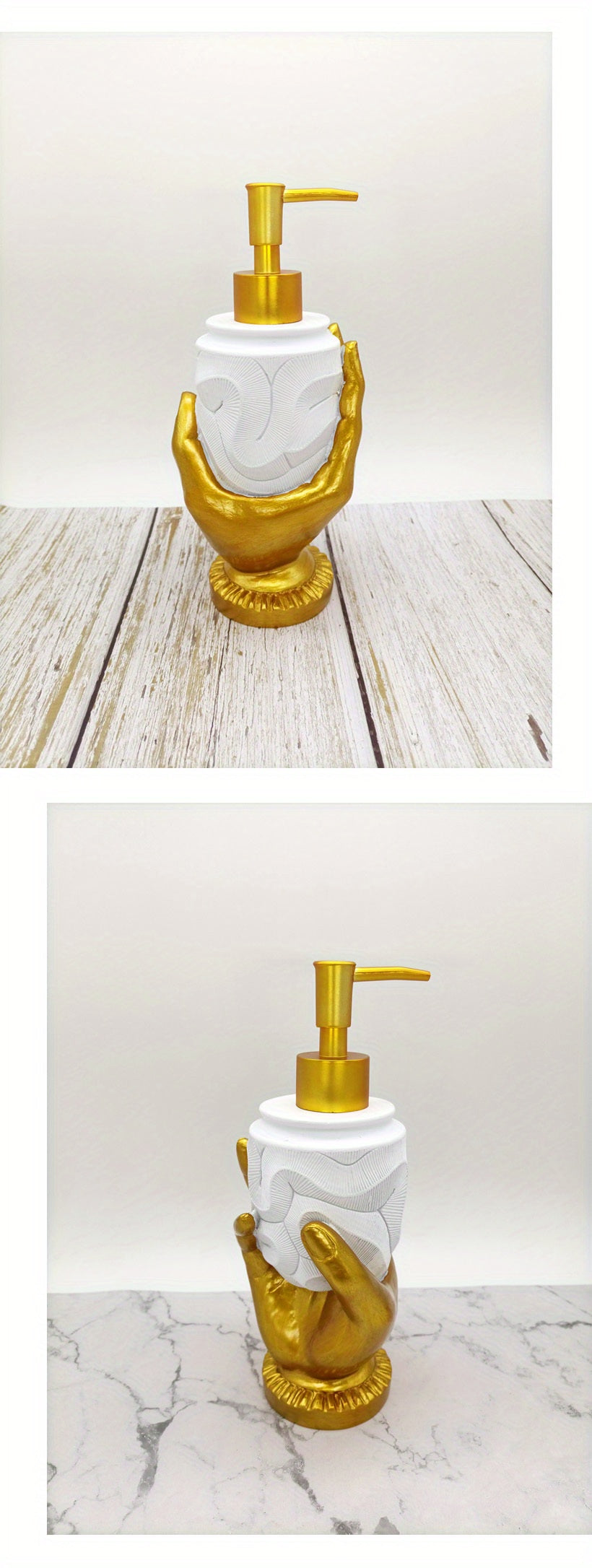 Distributeur de Savon Résine Doré à Empreinte – Sans Mercure .