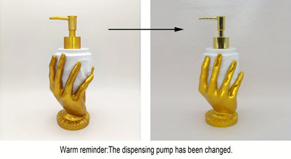 Distributeur de Savon Résine Doré à Empreinte – Sans Mercure .